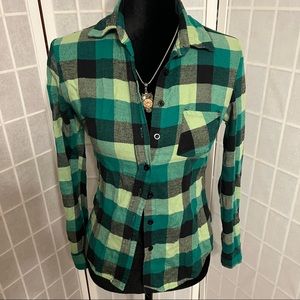 Green Plaid Button Down